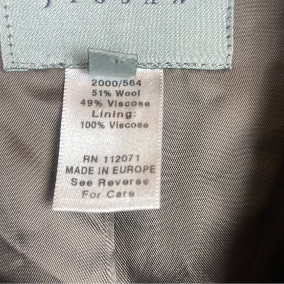Jigsaw Brown Two Button Contemporary Wool Blend Lined Jacket Size 12 - Picture 6 of 12